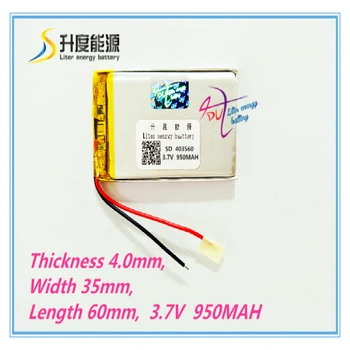 403560 3.7V 950MAH 403562 Polymer lithium ion / Li-ion battery for TOY,POWER BANK,GPS,mp3,mp4,cell phone,speaker