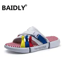 Новые сандалии; мужские летние шлепанцы; обувь с отверстиями на мягкой подошве; модные пляжные сандалии; Повседневная водонепроницаемая обувь; дышащие сандалии; Sandalias Hombre