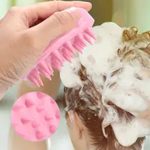 Круглая расческа для мытья волос силиконовый шампунь для кожи головы массажные щетки щетка для ванны Аксессуары для ванной комнаты