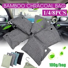 1 пакет, очиститель, мешок для автомобиля, дома, бамбуковый уголь, осушитель запаха, Очищающий мешок, натуральный освежитель, Сумки 100 г
