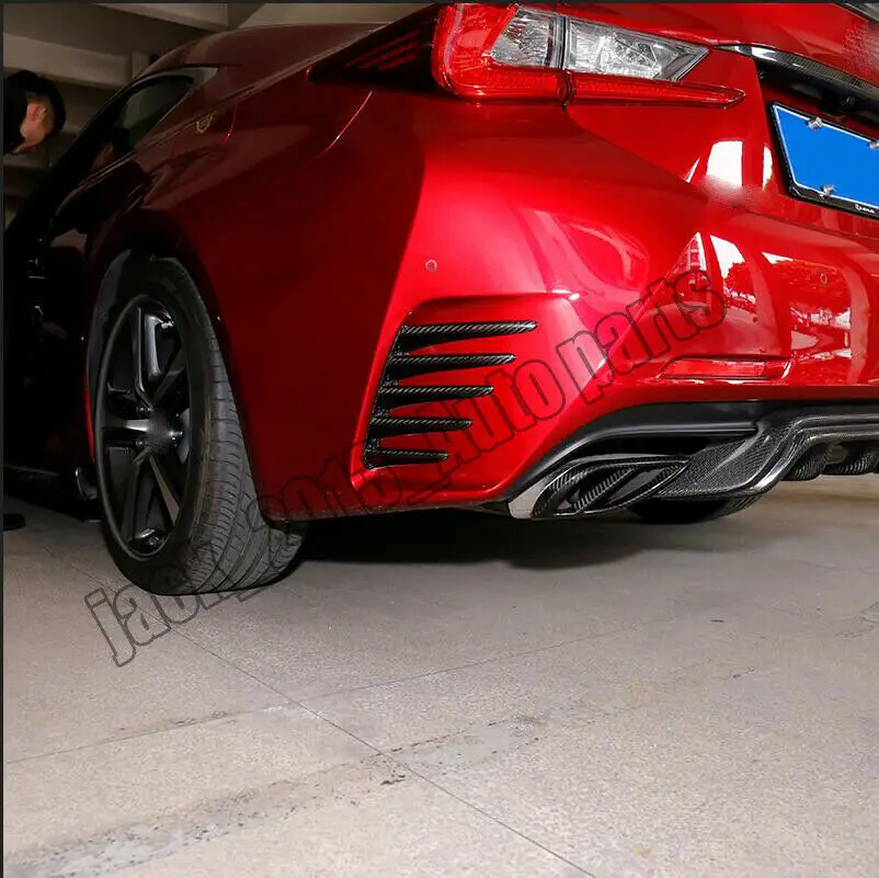 Модификация автомобиля автомобильные аксессуары 2 шт. карбоновый бампер заднего бампера для Lexus RC200/300