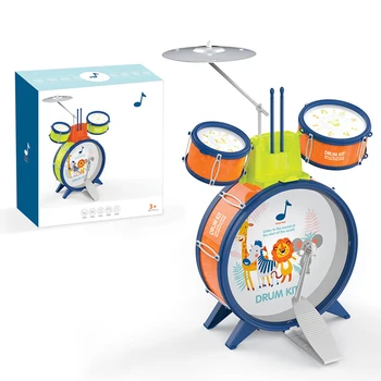 

Kids Musical Drum Instrument Toys 2 Drums Simulation Jazz Drum Kit with Drumstick Education Learn Music Toy for Children Gift