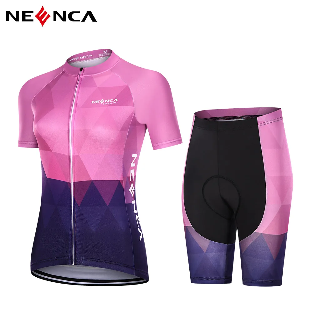 NEENCA Jersey Bersepeda Wanita Set Kaus 