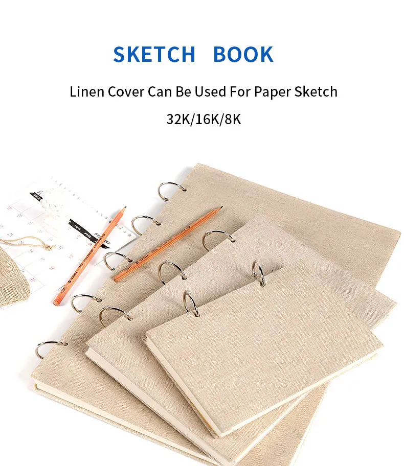 Bloco de Notas Artigos de Papelaria 32k do Esboço do Livro de Esboços para o Desenho Papel Pintura Diário Profissional b5 Caderno Arte Suprimentos 8k - 16k 1 High Quality Material escolar e de escritório