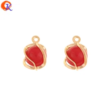 

Cordial Design 50Pcs 9*13MM Jewelry Accessories/Hand Made/Red Pendant/Genuine Gold Plating/DIY Making/Charms/Earring Findings