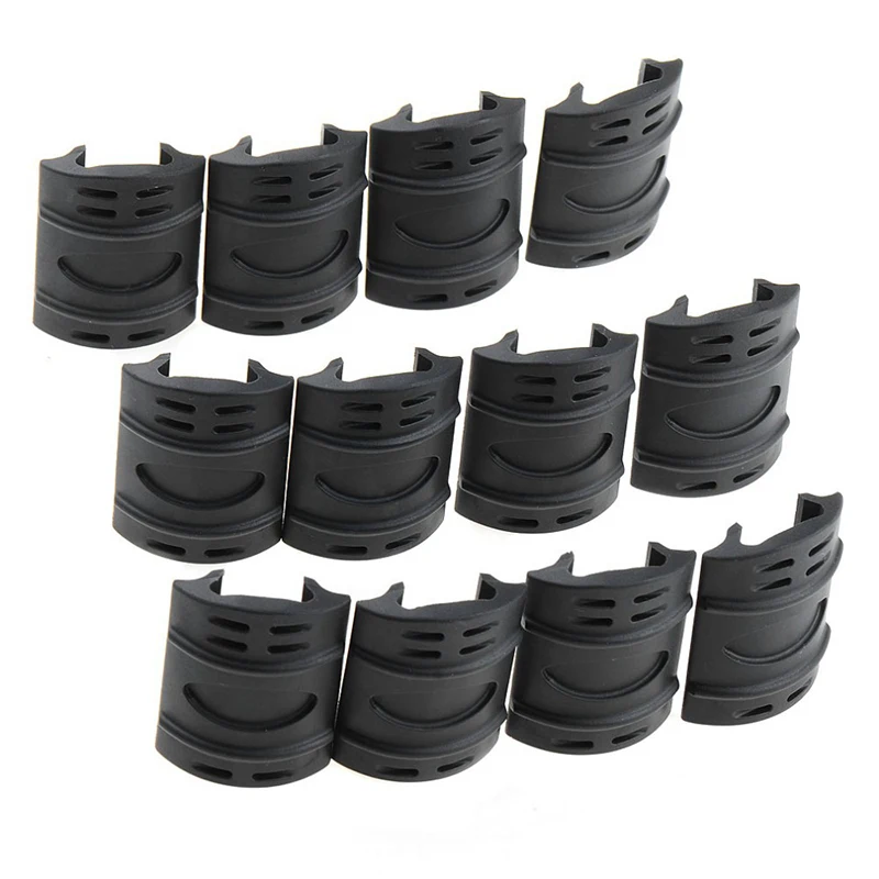 12 Pcs Handguard Quad Rail Covers Industrial Rubber Compound Picatinny Protector Cover Up Winter Hunting Shot Gun Accessories | Спорт и