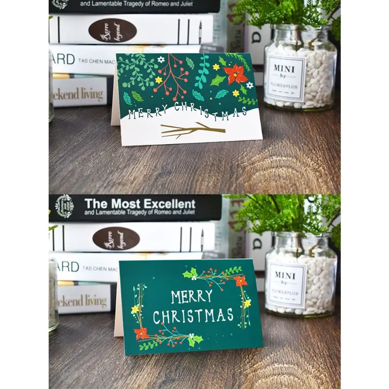 48 шт. в комплекте рождественские открытки на день рождения оптом, набор в коробке-Праздничные рождественские поздравительные открытки с 6 зимнего отдыха конструкции, 4x6in