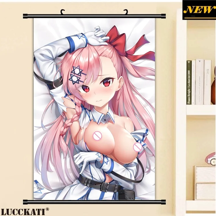 40X60 см девушки фронтальная задница без бюстгальтера pantsu Сексуальная лоли видеть через cameltoe pantsu мультфильм аниме стены плакат прокрутки холст живопись