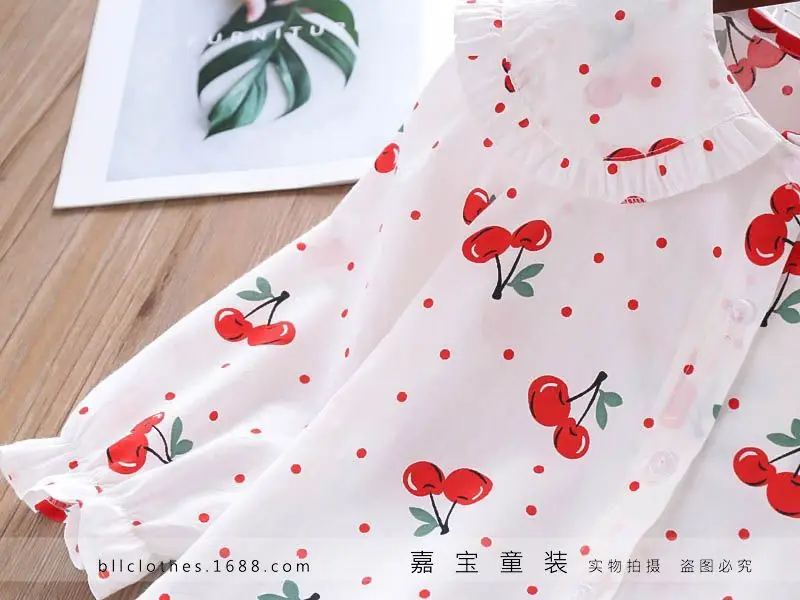 Осень 328490, Детская рубашка для девочек, 6 цветов, Клубничная вишня, любящее сердце, детская одежда, 19