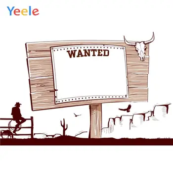 

Yeele Wanted Cow Boy Birthday Party Decoration Cloth Professional Photographic Background Photography Backdrops For Photo Studio