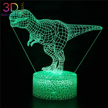 

ATOPH Tyrannosaurus 3D Night Light for Childrens Bedroom Dinosaur Series LED Nightlight with Color Changing