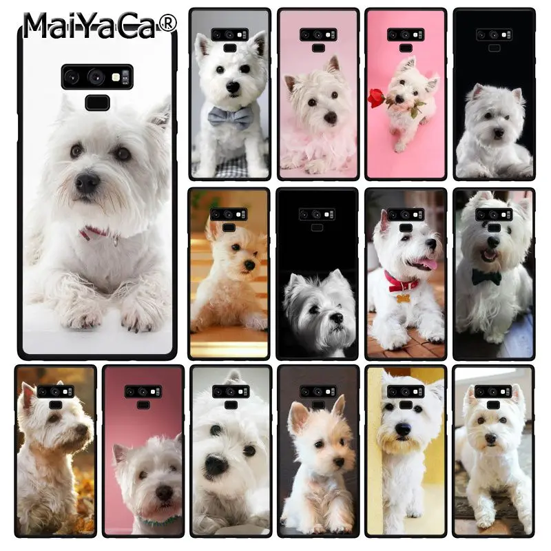 MaiYaCa Westie Terrier Собака Щенок Highland чехол для телефона Samsung Galaxy A50 A70 A20 A30 Note9 8 Note7 Note10 Pro |