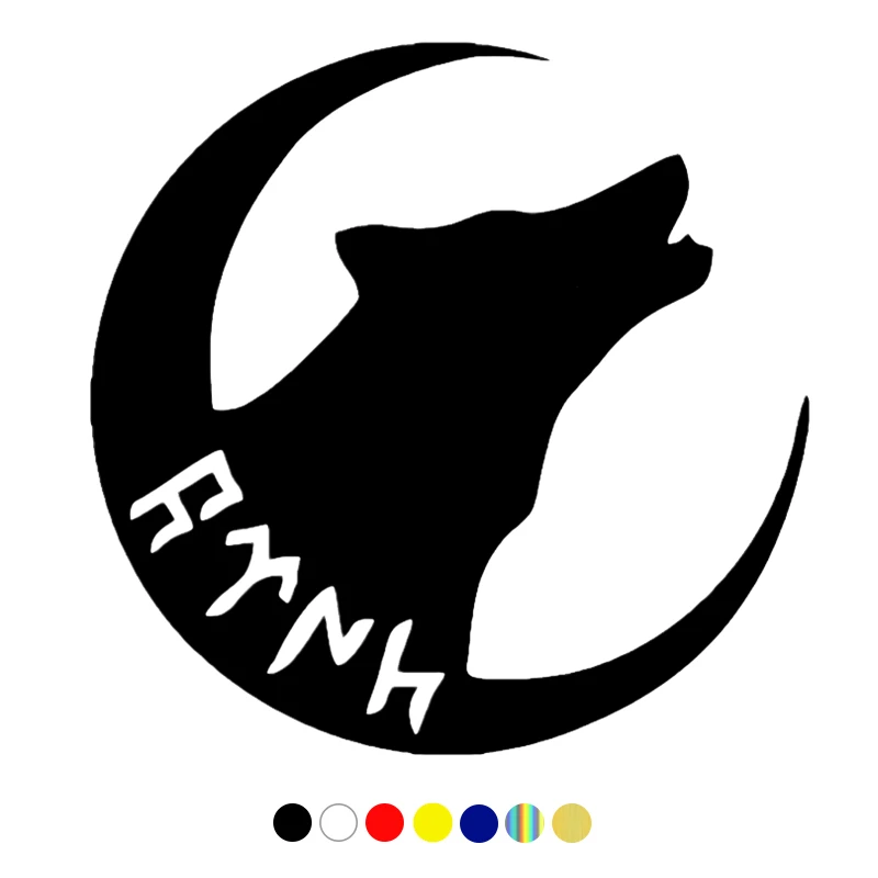 

CS-10060# Göktürk Alphabet Turkish Letter Moon Star and Wolf funny vinyl car sticker waterproof car decal stickers choose size