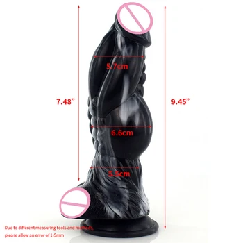 YOCY Huge Silicone Knot Dildo Animal Realistic Wolf Fake Penis For Vaginal G-Spot Stimualtion Anal Butt Plug Adult Erotic Toy 2