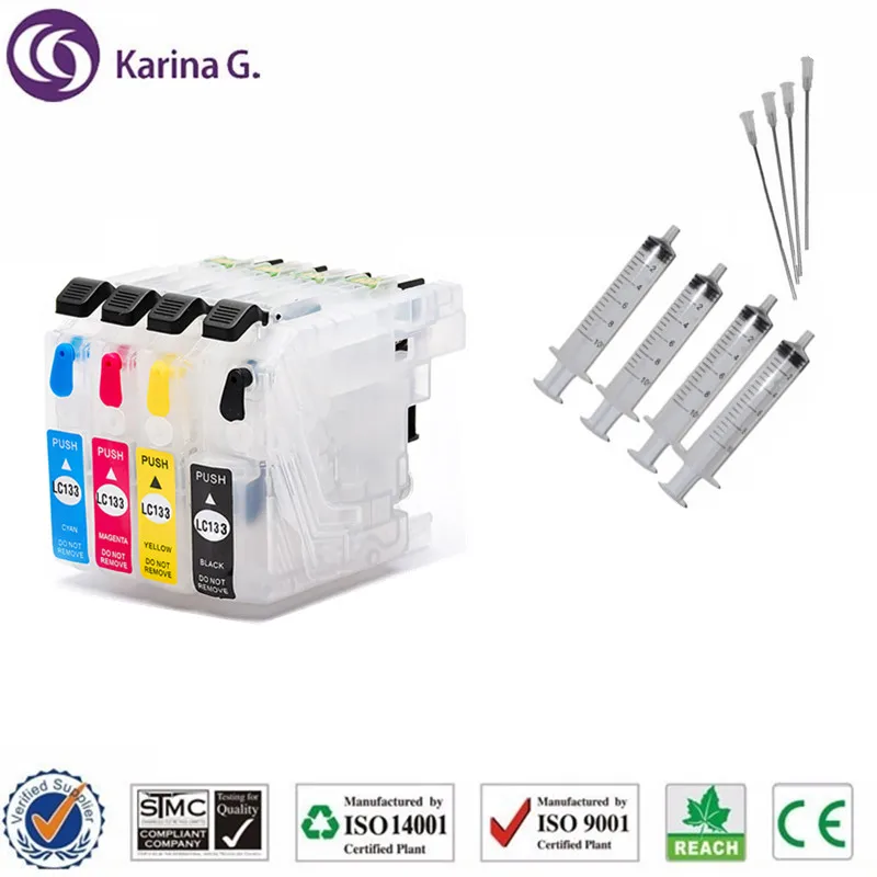 4PCS Refillable ink cartridge for LC133 with ARC chip for MFC-J4410DW MFC-J451