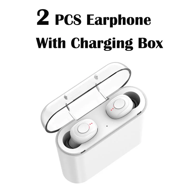 2 Earphones Wireless Bluetooth Headphones For Xiaomi Redmi Note 8 7 Pro 6 4 4X 5A Prime K20 Pro 8 7 6A 5 4A Y3 Earphones With Charging Box - Цвет: 2 Earphones