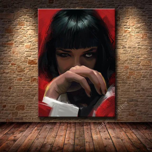 Mia and Vincent From the Movie Pulp Fiction Paintings Printed on Canvas 3