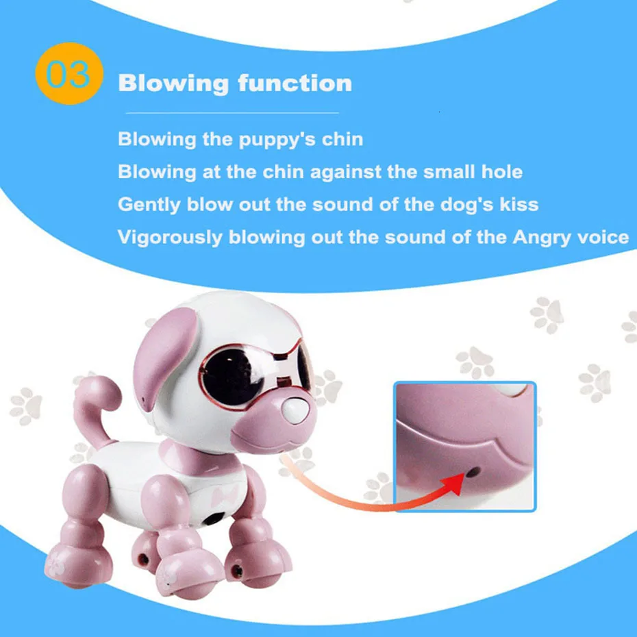 New Smart Pet toy Dog touch Induction Early Education Puzzle Children Electric Toy Interactive Robot Dog Toys