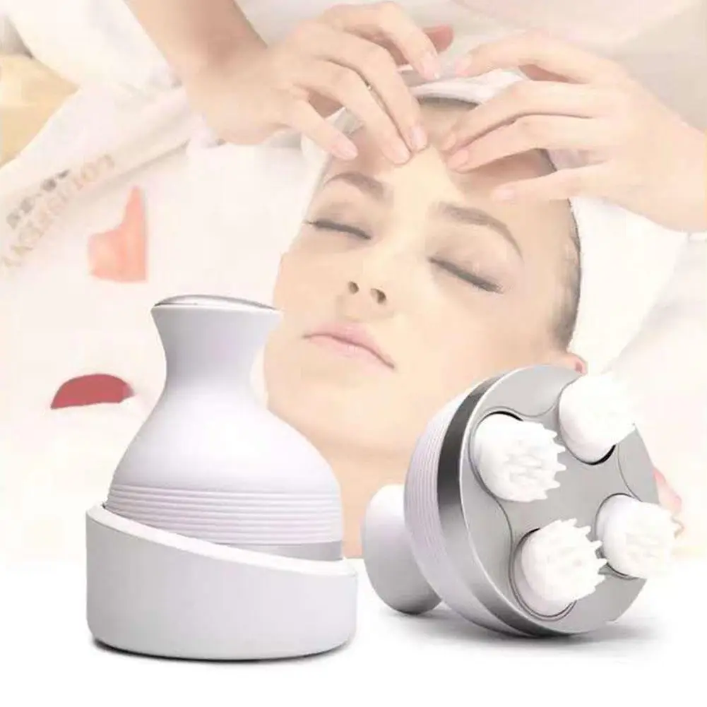 New 3D Waterproof Electric Head Massager Wireless Scalp Massage Promote Hair Growth Body Deep Tissue Kneading Vibrating | Красота и