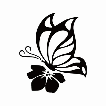 

PLAY COOL Car Sticker Butterfly with Flower Creative Cartoon Animal Auto Motorcycles Exterior Accessories Vinyl Decal,16cm*13cm