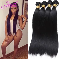10A Straight Hair Brazilian Bone Straight Weave Bundles Natural Black 1/3/4 Pcs 100% Raw Human Hair Extensions Remy Hair Tissage
