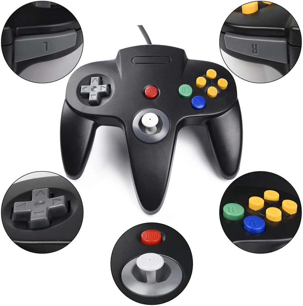 Lots2/set N64 Ʈѷ, Ŭ  N64 64 Ʈ  е ̽ƽ, Ʈ 64   ֿܼ