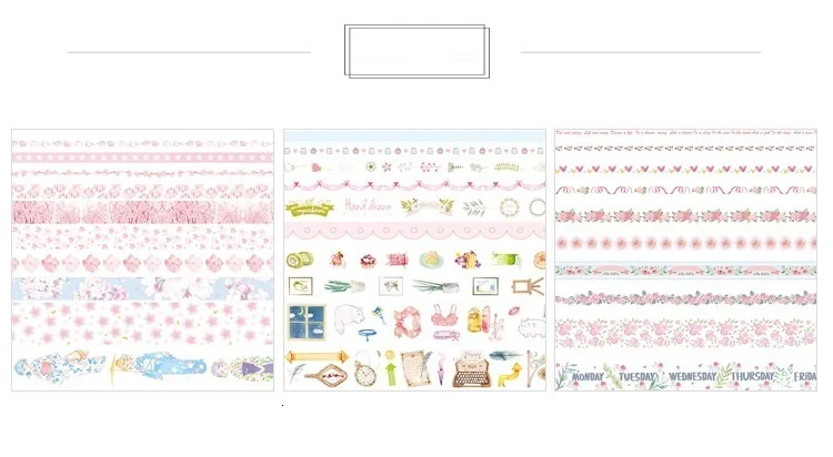 10 шт./лот 2 м Фольга Сделай Сам лента для декорации Washi Скрапбукинг клейкую ленту наклейки Скрапбукинг Washitape стиральная лента 024042