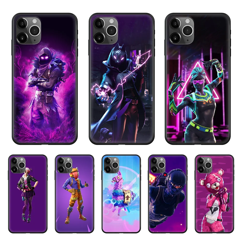 

game battle royale Phone Case cover For iphone 4 4S 5 5C 5S 6 6S PLUS 7 8 X XR XS 11 PRO SE 2020 MAX black shell painting