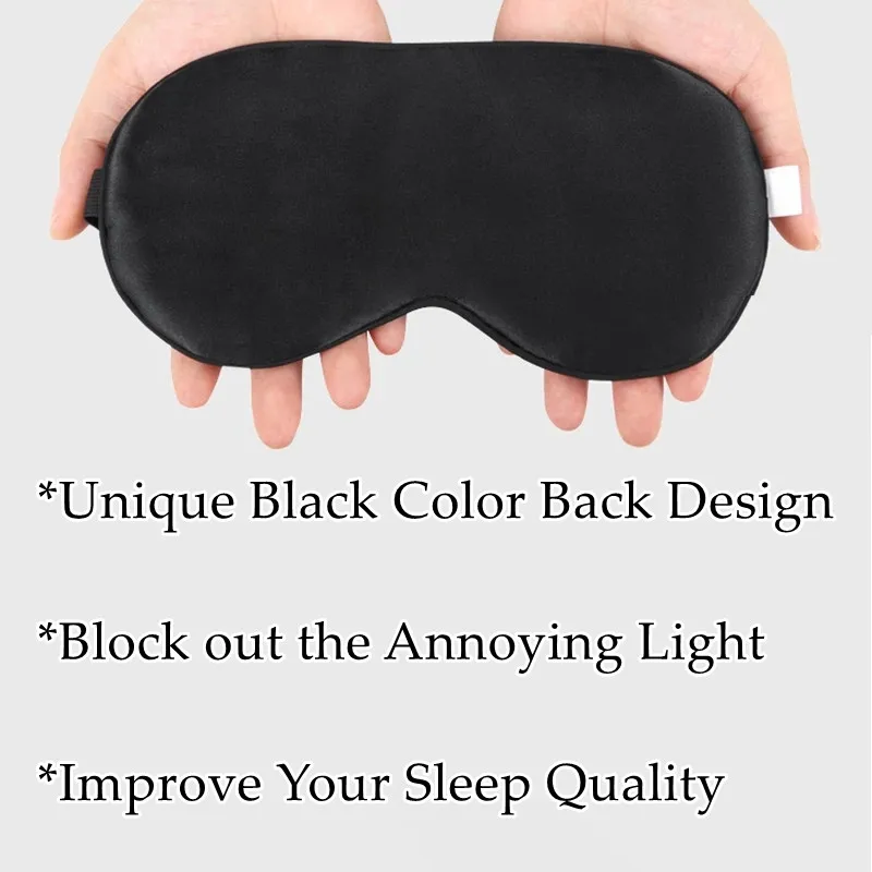 100% Natural Silk 19 Mulberry Sleeping Eye Patch with Adjustable Strap Eye Mask for Sleep Blocks Light Eye Shade Cover Blindfold 6