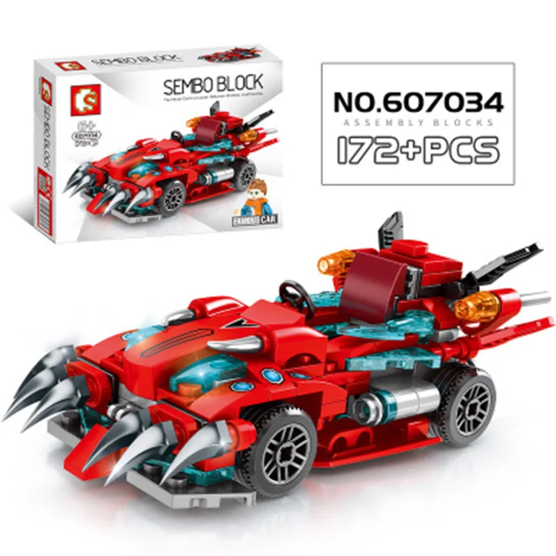 Знаменитый автомобиль серии Общая мобилизация гоночный строительный блок