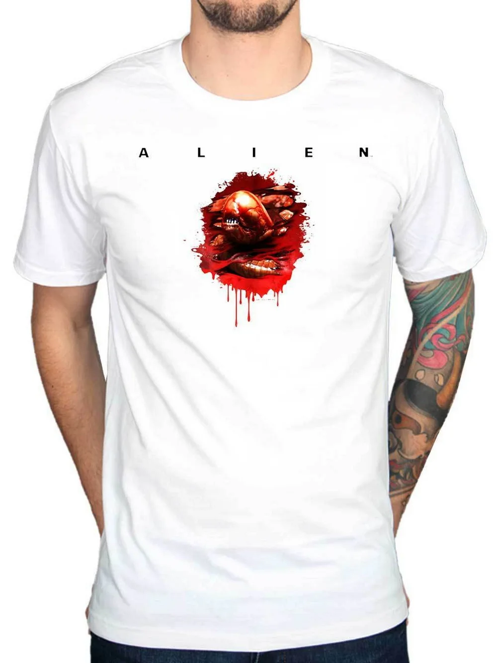 Official Alien Chestburster T-Shirt Aliens Head This Time Its War Prometheus H.R