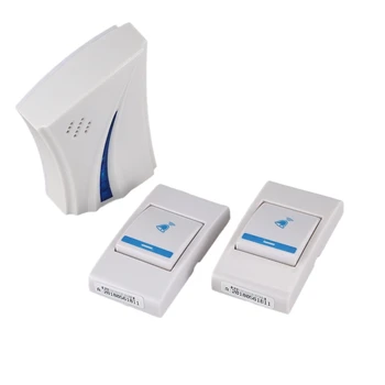 

Kit Doorbell Bell Electric Wireless Doorbell Door with 36 species of music (2 pieces x Push Button, 1x Doorbell)