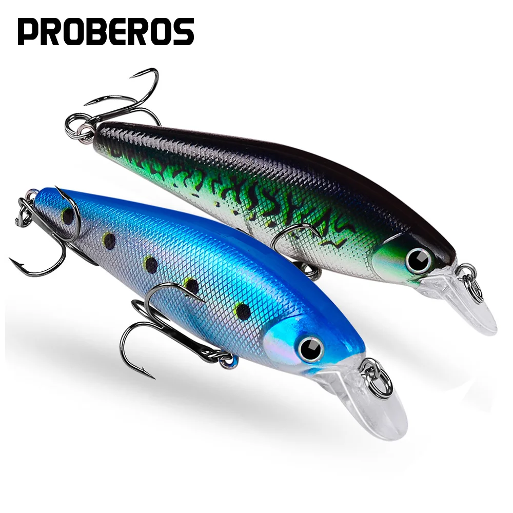 PROBEROS 1PCS Diving Minnow Baits 9cm-10.5g Shore Casting