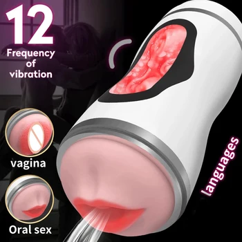 Automatic Sucking Male Masturbator Cup Heating Vagina Blowjob Electric Vibrator Sex Machine Adult Goods Sexual Toy Adult for Men 2