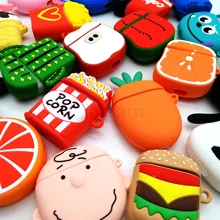 Для Airpods 2 чехол силиконовый чехол для Apple Airpods чехол для наушников 3D защитный чехол для наушников