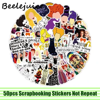 

50pcs Hocus Pocus Witch Stickers paster Cartoon characters anime movie funny decals scrapbooking diy phone laptop decorations