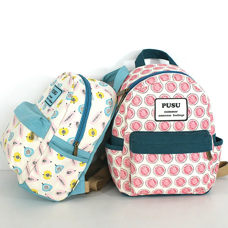 

Mini Korean-style Printed Backpack Wholesale New Style Literature And Art Large-capacity Backpack Women's Multi-functional Middl