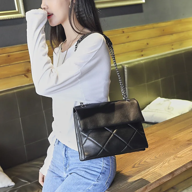 

Lady Bag 2020 Modern And Trendy/women Lozenge Chain Bag Beautifully Textured Simple Shoulder Bag Shoulder Bag