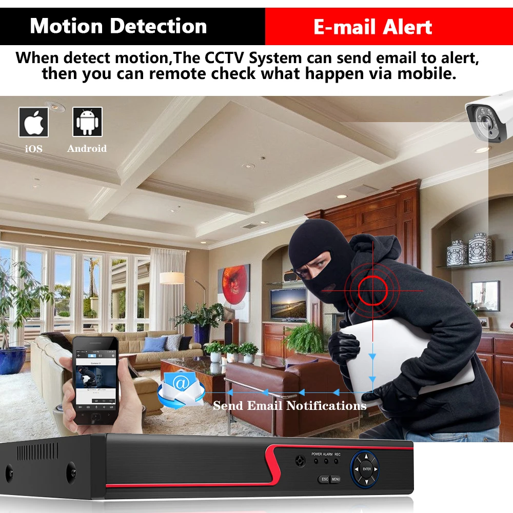 4CH 4MP 5MP 6-in-1 AHD Digital Video Recorder 2560*1920P Super HD DVR ONVIF USB 3G WIFI Motion Detection H265 Cloud P2P XMeye