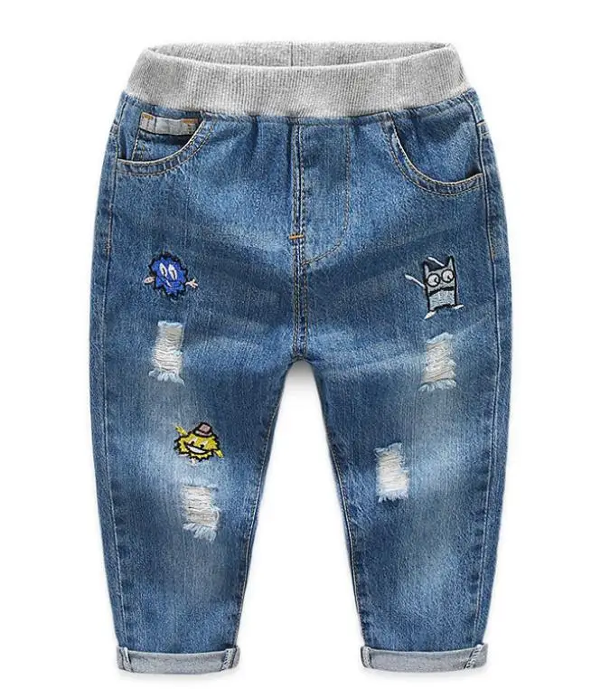 CALOFE/новые модные джинсы на весну-осень, штаны для мальчиков, детские штаны для подростков, теплые джинсовые штаны, Детская Корейская одежда