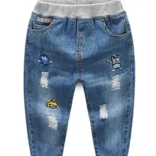 CALOFE/новые модные джинсы на весну-осень, штаны для мальчиков, детские штаны для подростков, теплые джинсовые штаны, Детская Корейская одежда