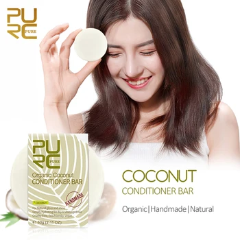 

Hair Care Organic Coconut Conditioner Shampoo Bar Smooth Repair Damage Frizzy Hair Conditioner Soft Hair Soap Handmade