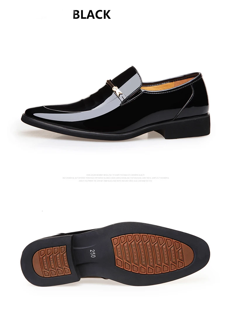 IMAXANNA/деловые свадебные туфли-оксфорды из лакированной кожи для мужчин; модельные туфли; Мужская официальная обувь с острым носком