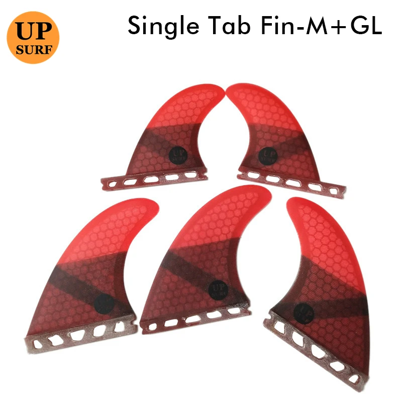 Surfing Fins 5pcs/4pcs Fins Set Single Tabs Fin M+GL UK2.1/L/GX Surf Fin Fiberglass Honeycomb Surfboard Fins Surfing Accessories single tabs white fins box surfboard colorful single tabs fins plug high quality surfing fin plugs