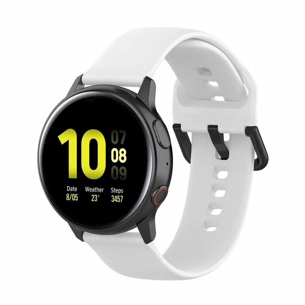 Silicone Watch Straps on for Samsung Galaxy Watch Active 2 40/44mm Watchbands correas de reloj de silicona Repalcement Bands Silicone Watch Straps on for Samsung Galaxy Watch Active 2 40/44mm Watchbands correas de reloj de silicona Repalcement Bands