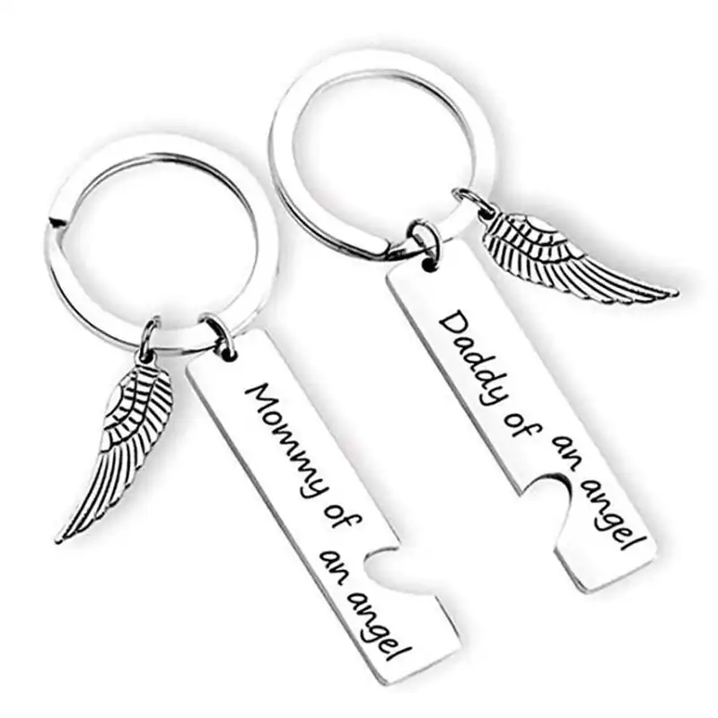 2pc Cadeaux De Perte Infantile Pour Les Parents Cadeaux De Fausse Couche Maman Papa D Un Ensemble De Porte Cles D Ange Bijoux Commemoratifs De Perte De Bebe De Perte D Enfant Aliexpress