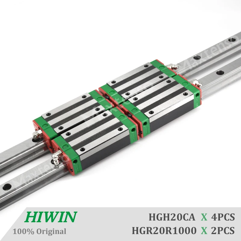 HIWIN HG20 Linear Guide Rail Narrow Type HGR20CA Blocks Carriage router parts HGH20 1000mm Linear Guideways for High Precision