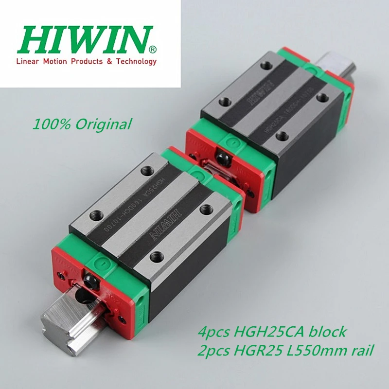 HGR25 Linear Rail Guide Linear Motion /& 2pcs HGH25CA Linear Block Carriage