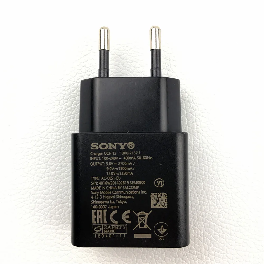 Оригинальное быстрое зарядное устройство Sony QC 3 0 EU адаптер для быстрой зарядки