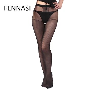 

FENNASI BIKINI Crotch Women's Tights Solid Transparent Sexy Pantyhose Woman Nylons Lady Female Erotic Compression Tights